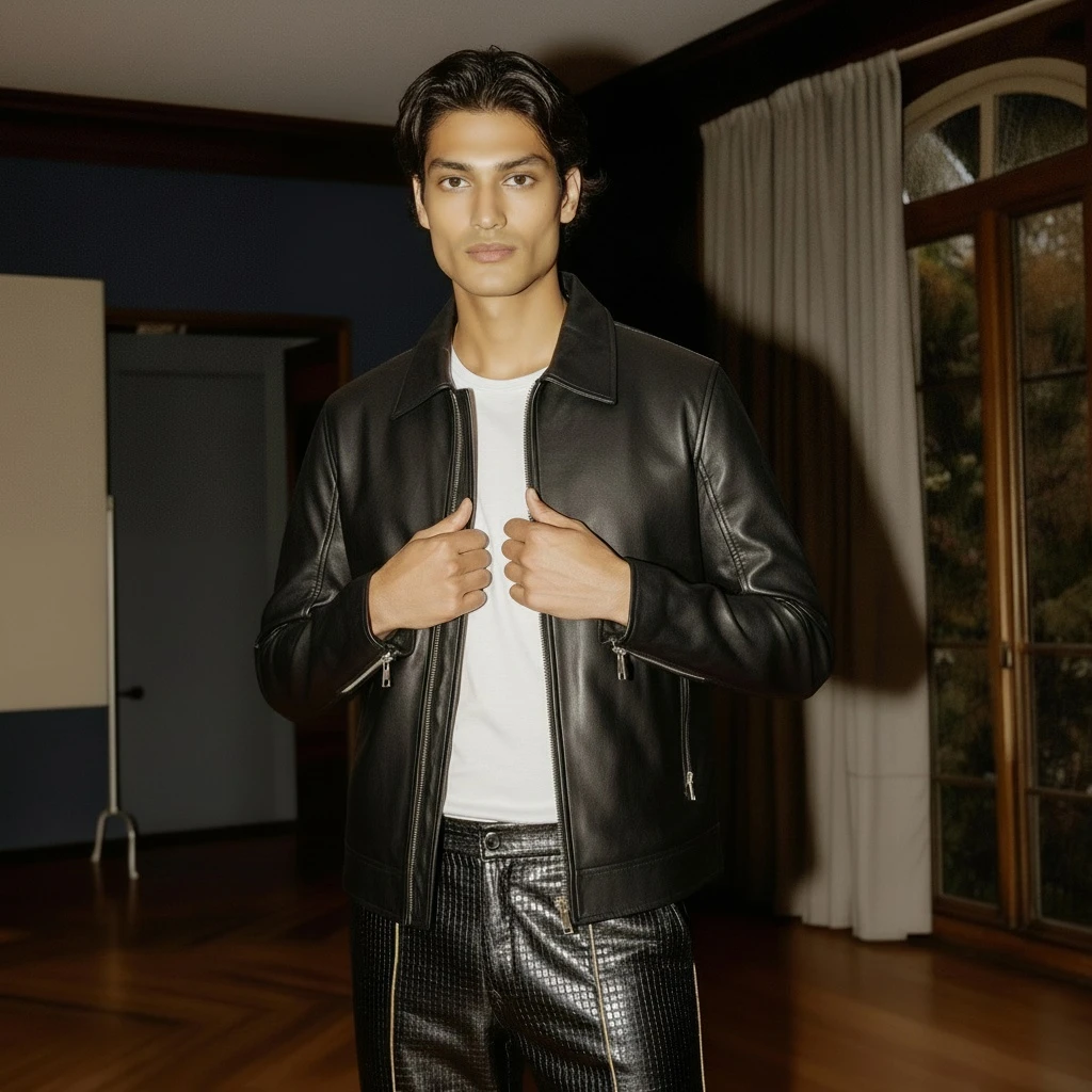 Arzo Midnight Rebel Leather Jacket